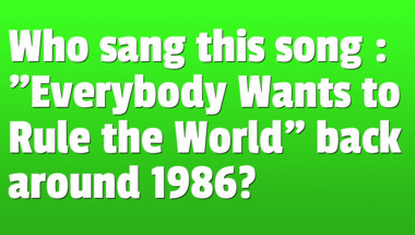Quiz about songs from the 1980s