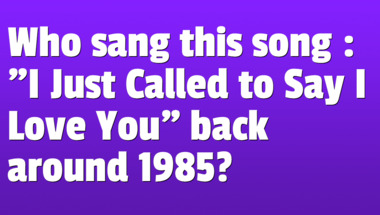 Quiz testing your knowledge of songs from the 1980s
