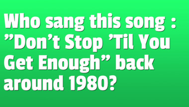 Quiz on songs from the 1980s