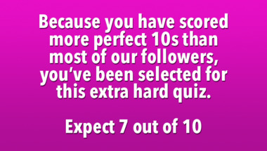 Quiz testing general knowledge