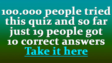 Trivia quiz on various topics