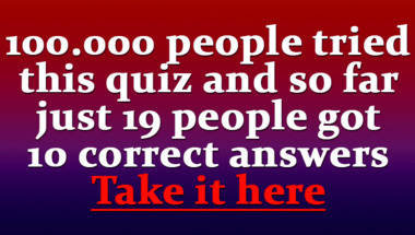 Trivia quiz covering various topics