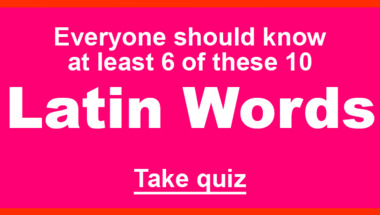 Latin Words Quiz