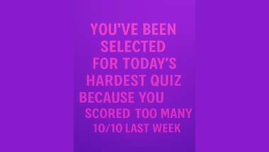 Trivia quiz with mixed questions