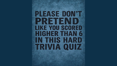 Trivia quiz for smart people