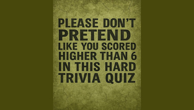 Trivia quiz for smart people