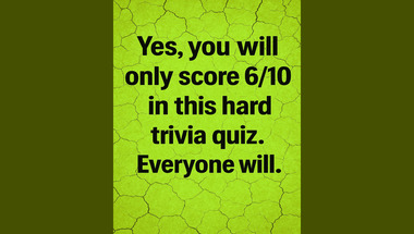 Trivia quiz for smart people