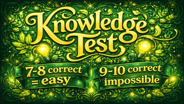 10-question quick-fire general knowledge challenge