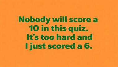 Ten-question general knowledge challenge