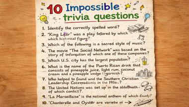 10-question general knowledge challenge