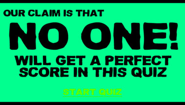 Mixed category trivia quiz